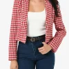Forcast Bennet Houndstooth Crop Blazer* Jackets & Blazers|Work Jackets