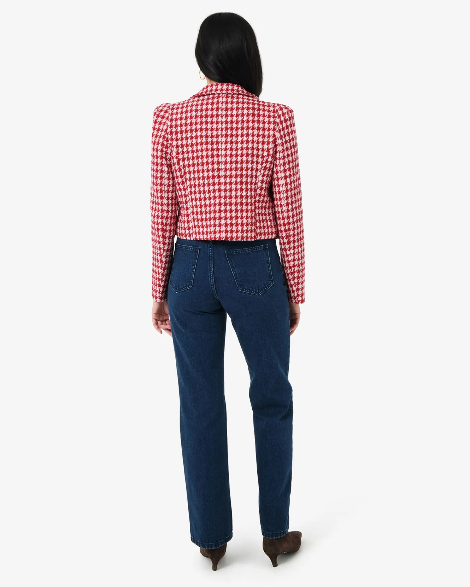 Forcast Bennet Houndstooth Crop Blazer* Jackets & Blazers|Work Jackets