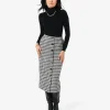 Forcast Bennet Houndstooth Midi Skirt* Midi & Maxi Skirts|Work Skirts