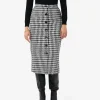 Forcast Bennet Houndstooth Midi Skirt* Midi & Maxi Skirts|Work Skirts