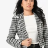 Forcast Bennet Houndstooth Crop Blazer* Jackets & Blazers|Matching Sets