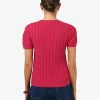 Forcast Berry Puff Sleeve Cable Knit* T-Shirts & Tops|Work Tops