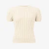 Forcast Berry Puff Sleeve Cable Knit* T-Shirts & Tops|Work Tops