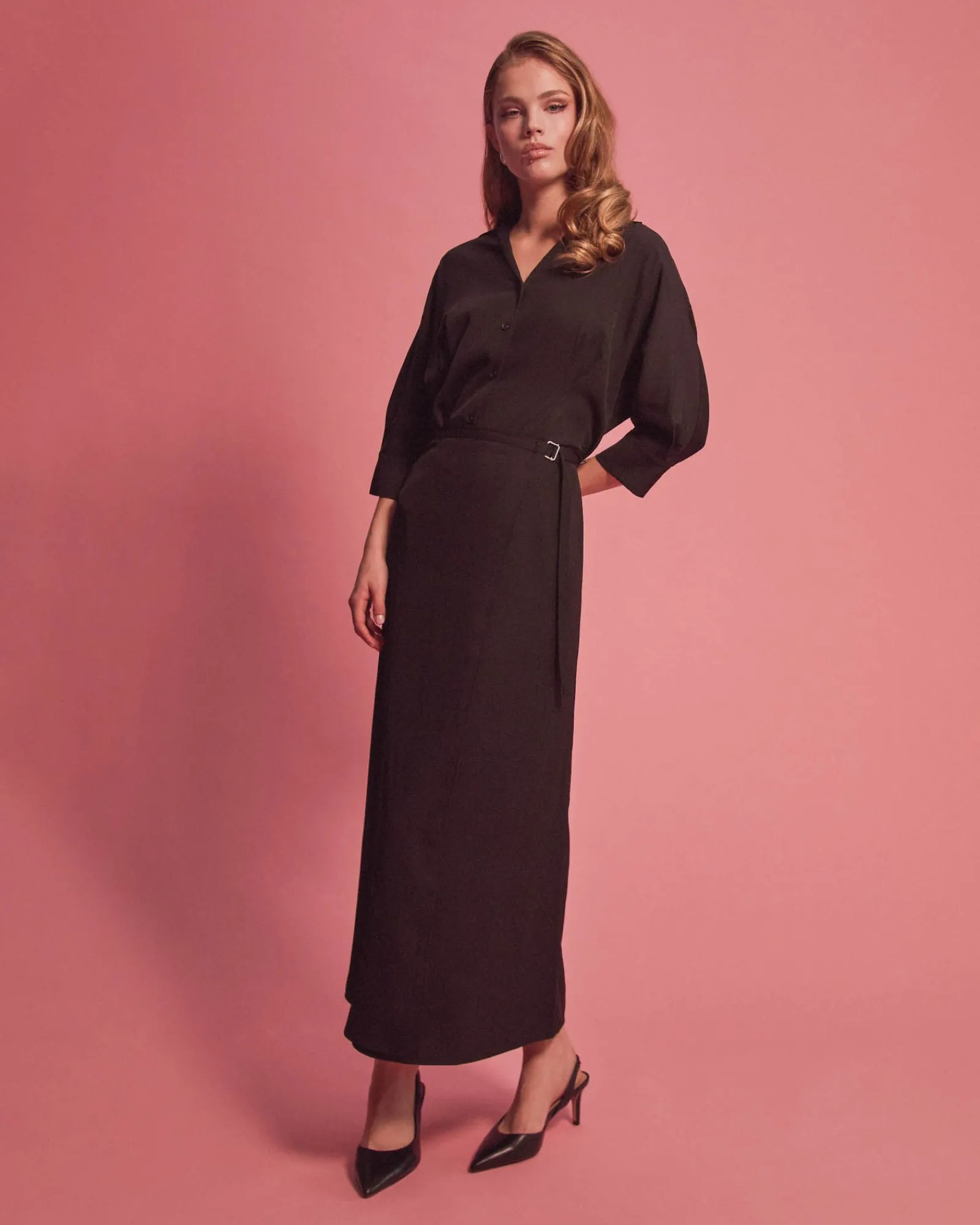 Forcast Betty Wrap Tie Dress* Midi Dresses|Midi Dresses