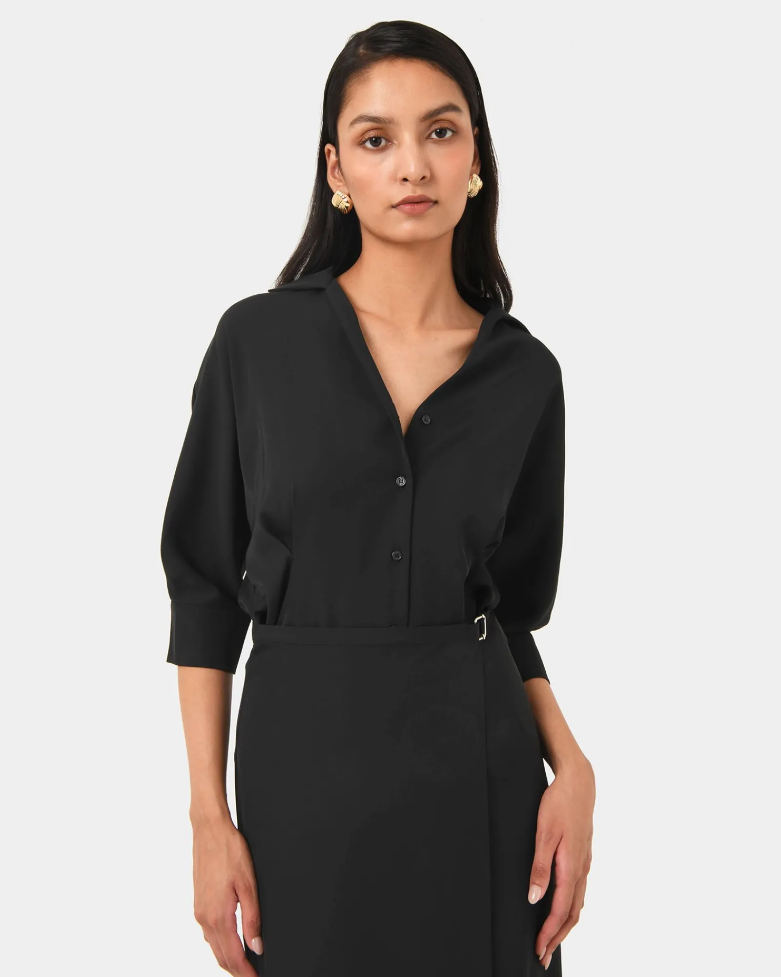 Forcast Betty Wrap Tie Dress* Midi Dresses|Midi Dresses