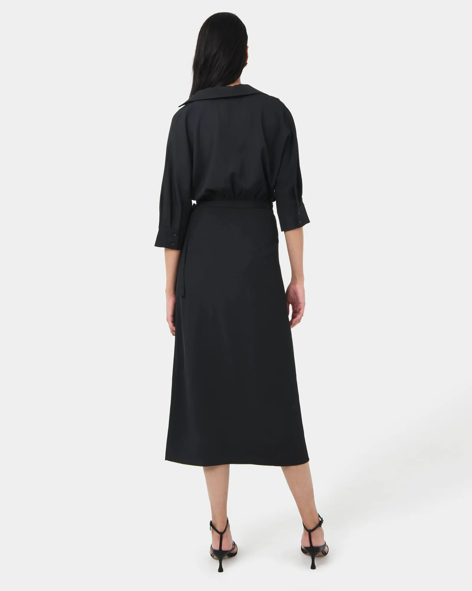 Forcast Betty Wrap Tie Dress* Midi Dresses|Midi Dresses