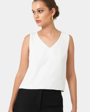 Forcast Blair V-neck Crop Top* T-Shirts & Tops|Work Tops