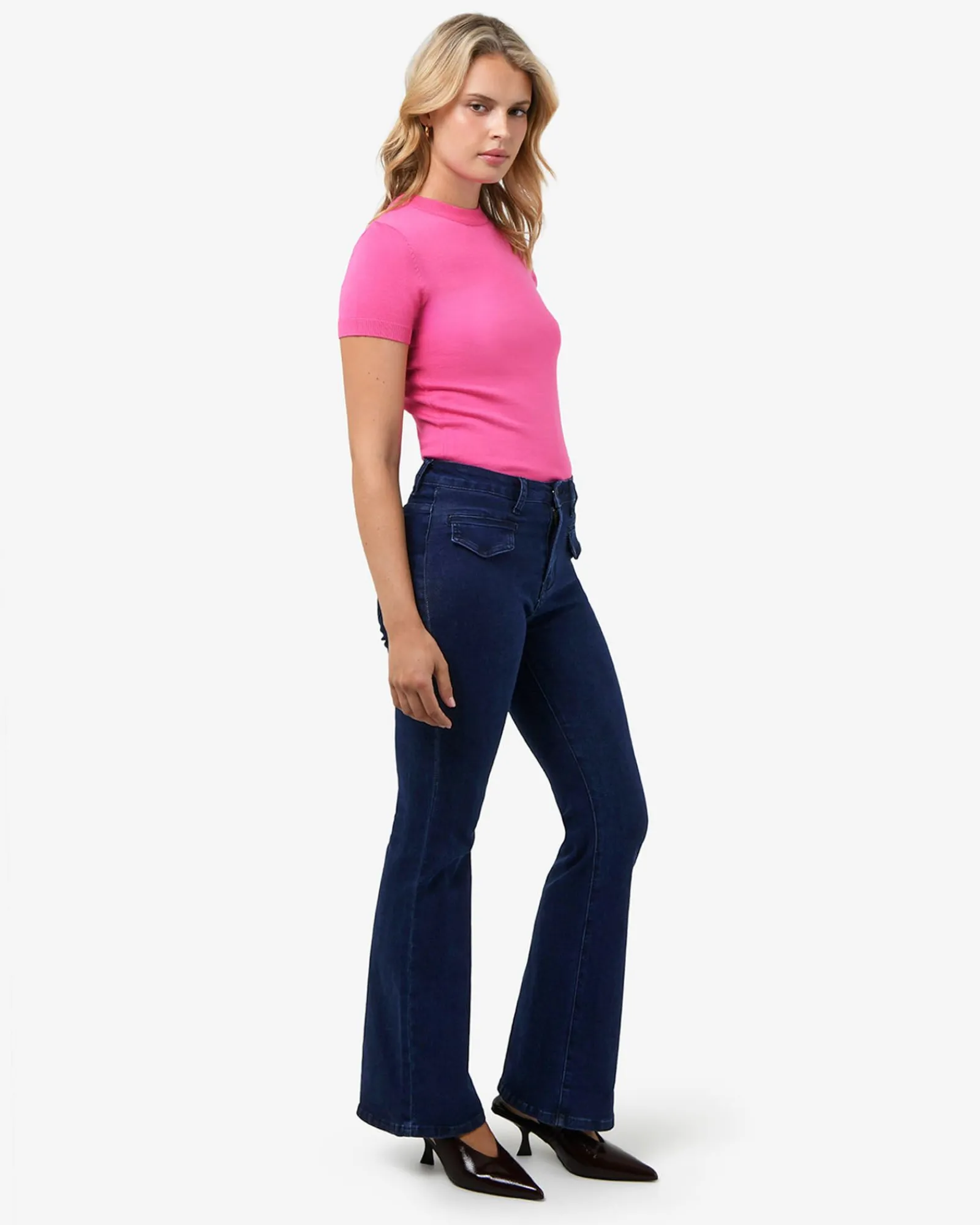 Forcast Bondi Flared Leg Jeans* High-Waisted Pants|Denim
