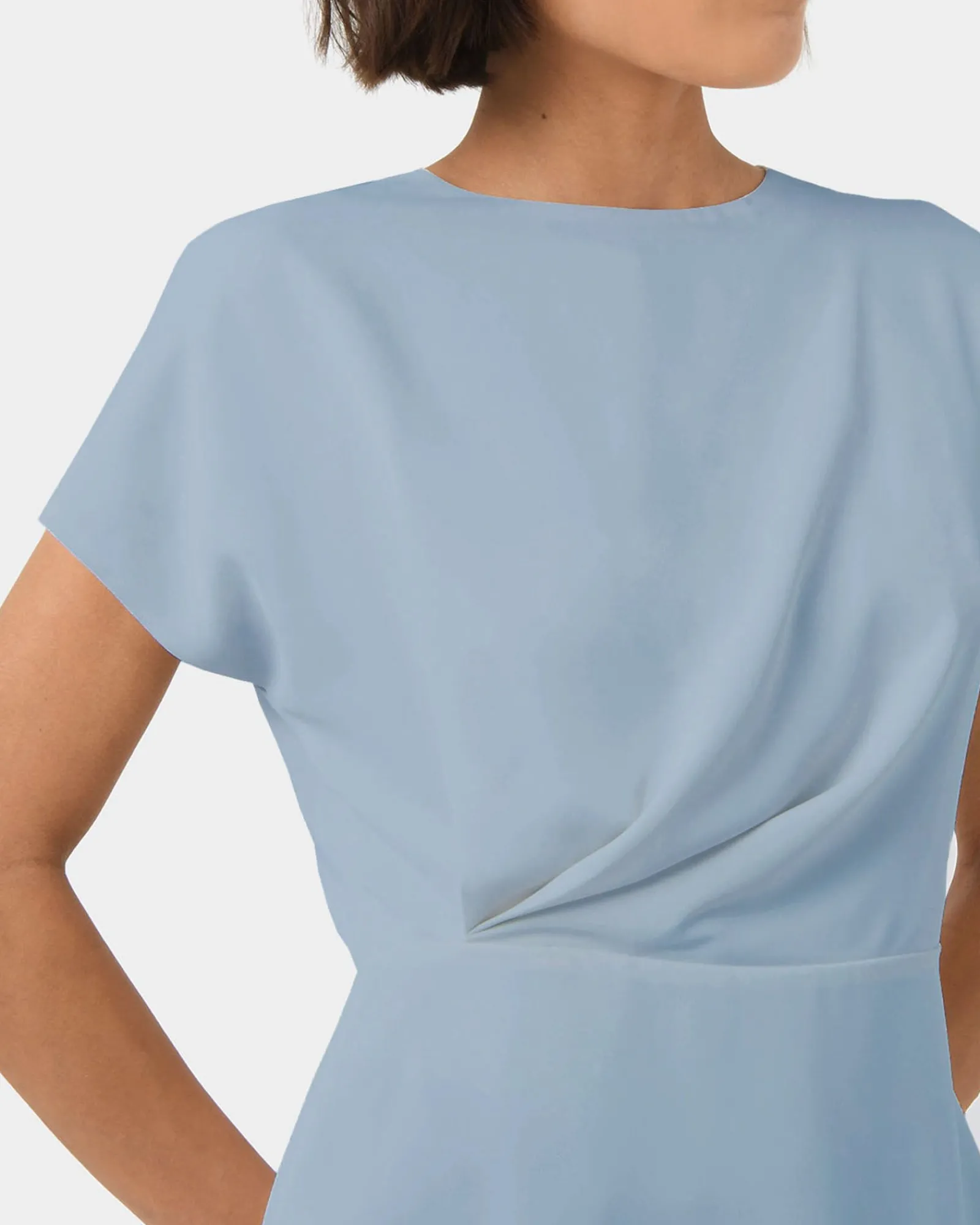 Forcast Bonnie Gathered Peplum Top* T-Shirts & Tops|Work Tops