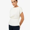 Forcast Bonnie Gathered Peplum Top* T-Shirts & Tops|Work Tops