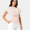 Forcast Bonnie Gathered Peplum Top* T-Shirts & Tops|Work Tops