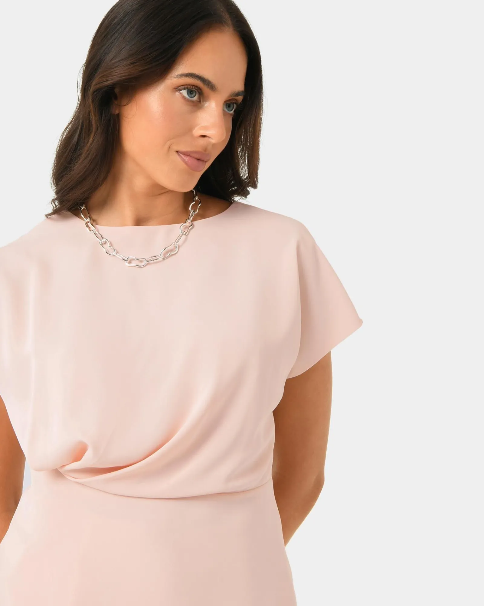 Forcast Bonnie Gathered Peplum Top* T-Shirts & Tops|Work Tops