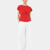 Forcast Bonnie Gathe Peplum Top* T-Shirts & Tops|Work Tops