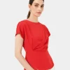 Forcast Bonnie Gathe Peplum Top* T-Shirts & Tops|Work Tops