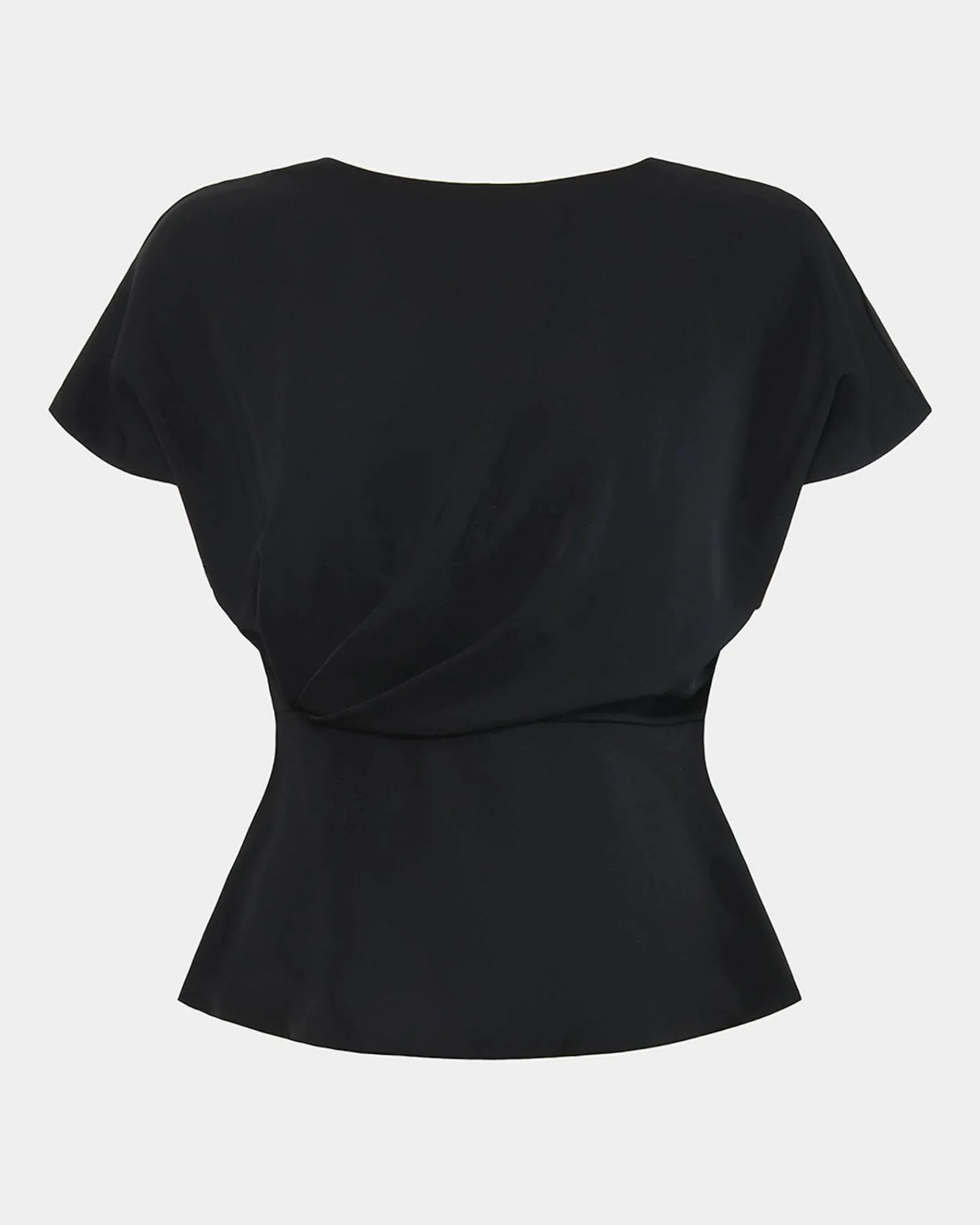 Forcast Bonnie Gathered Peplum Top* T-Shirts & Tops|Work Tops