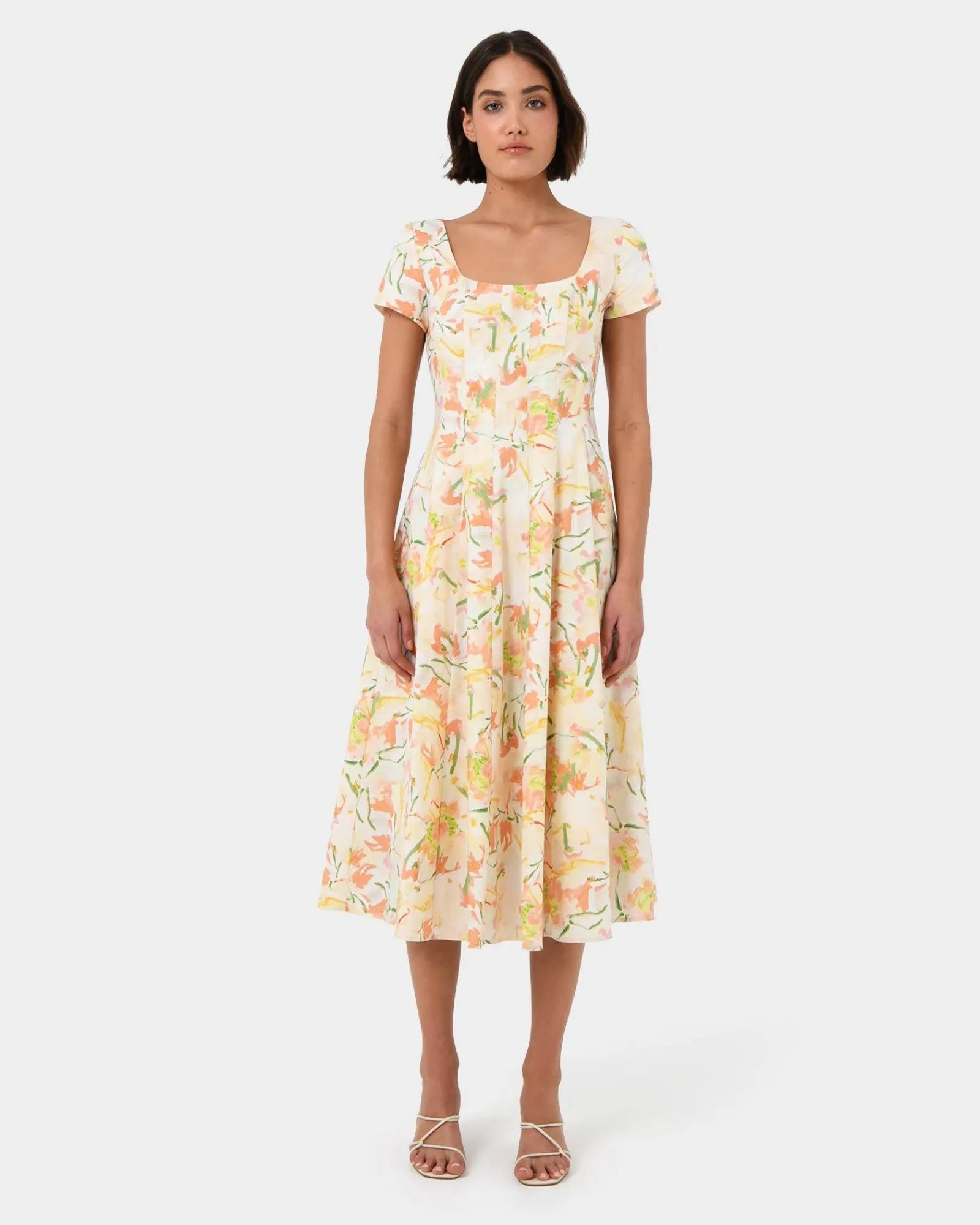 Forcast Brielle Floral Dress* Conscious|Midi Dresses