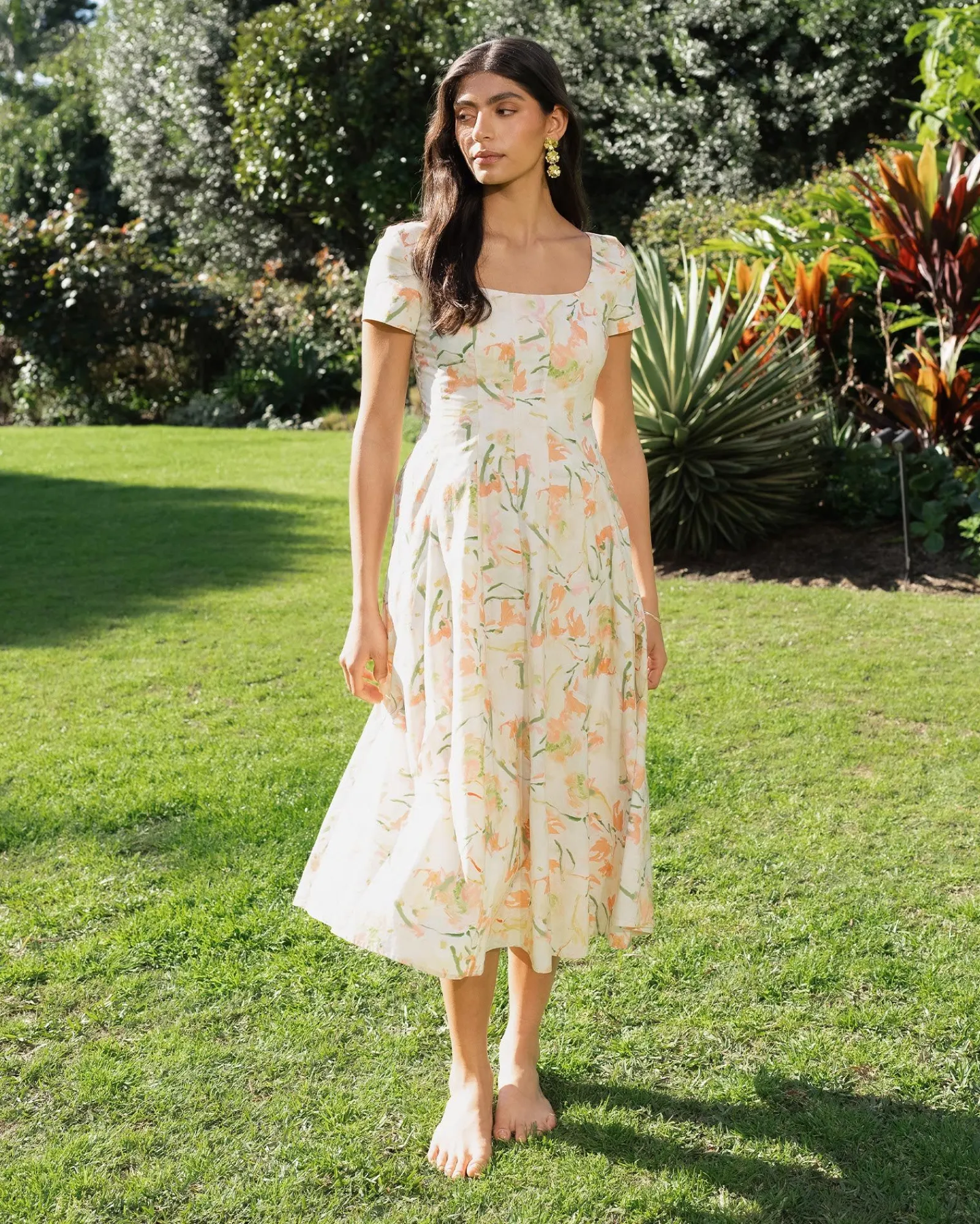 Forcast Brielle Floral Dress* Conscious|Midi Dresses