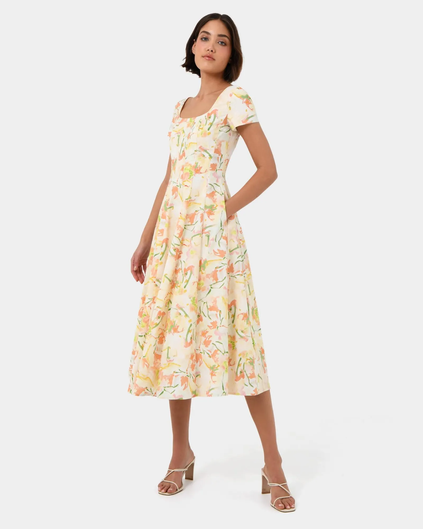 Forcast Brielle Floral Dress* Conscious|Midi Dresses
