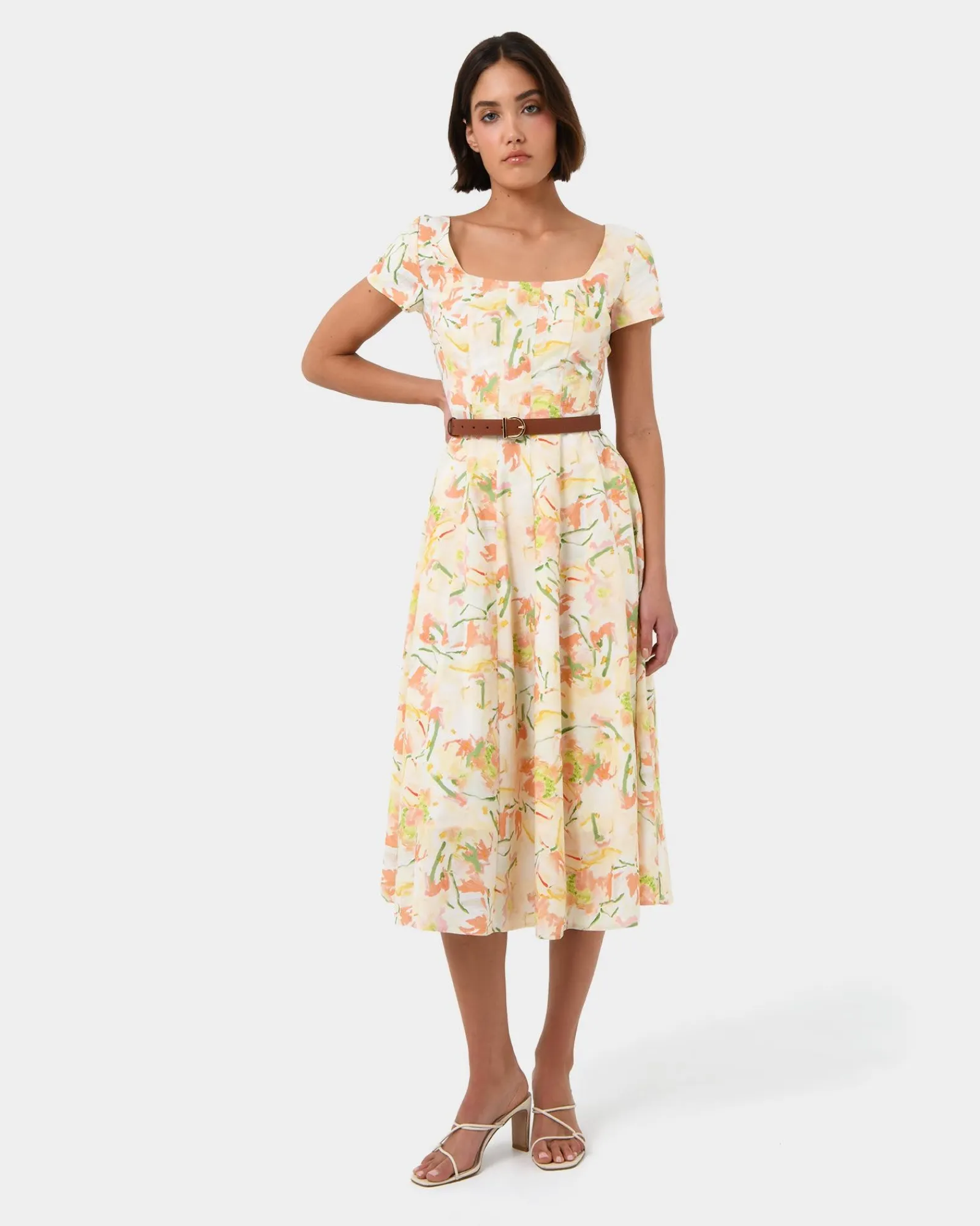 Forcast Brielle Floral Dress* Conscious|Midi Dresses