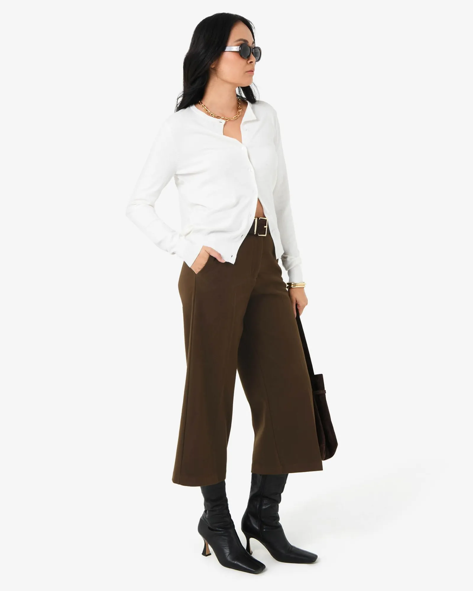 Forcast Brighton Wide Leg Culottes* Cropped Pants|High-Waisted Pants