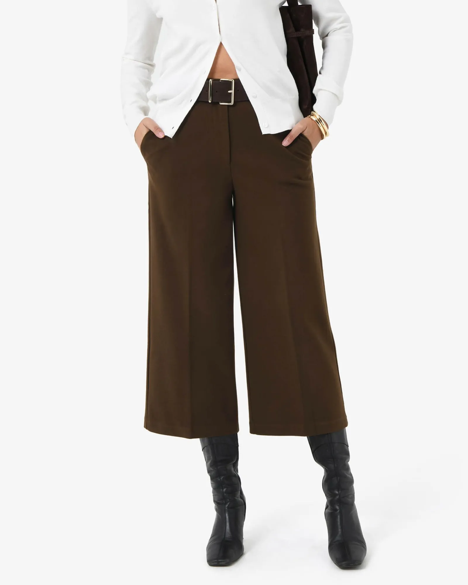 Forcast Brighton Wide Leg Culottes* Cropped Pants|High-Waisted Pants