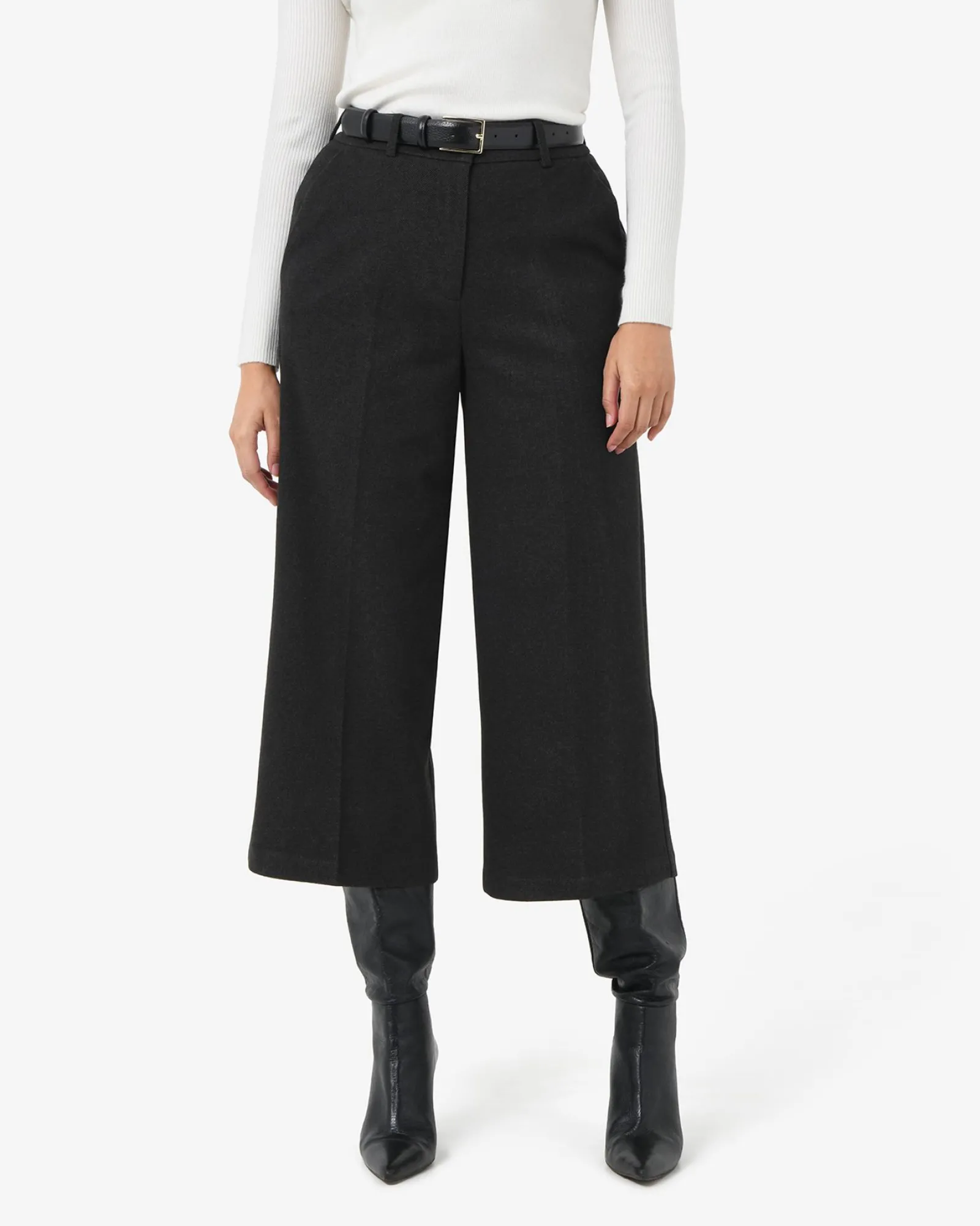 Forcast Brighton Wide Leg Culottes* Cropped Pants|High-Waisted Pants