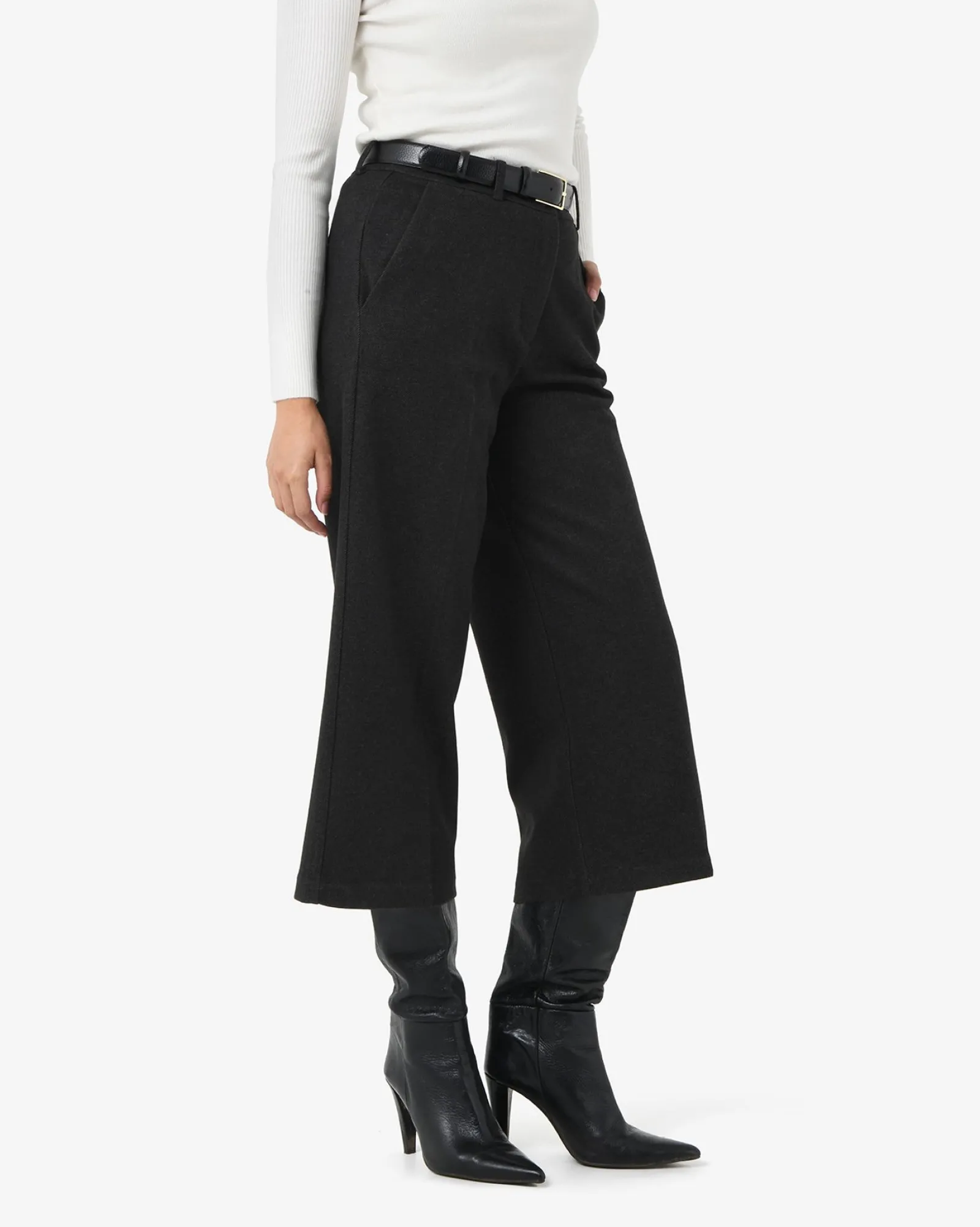 Forcast Brighton Wide Leg Culottes* Cropped Pants|High-Waisted Pants