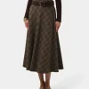 Forcast Candice Bias Check Skirt* Midi & Maxi Skirts|Work Skirts