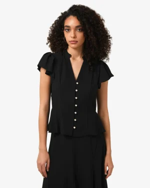 Forcast Carissa Gathered Sleeve Top* T-Shirts & Tops|Work Tops