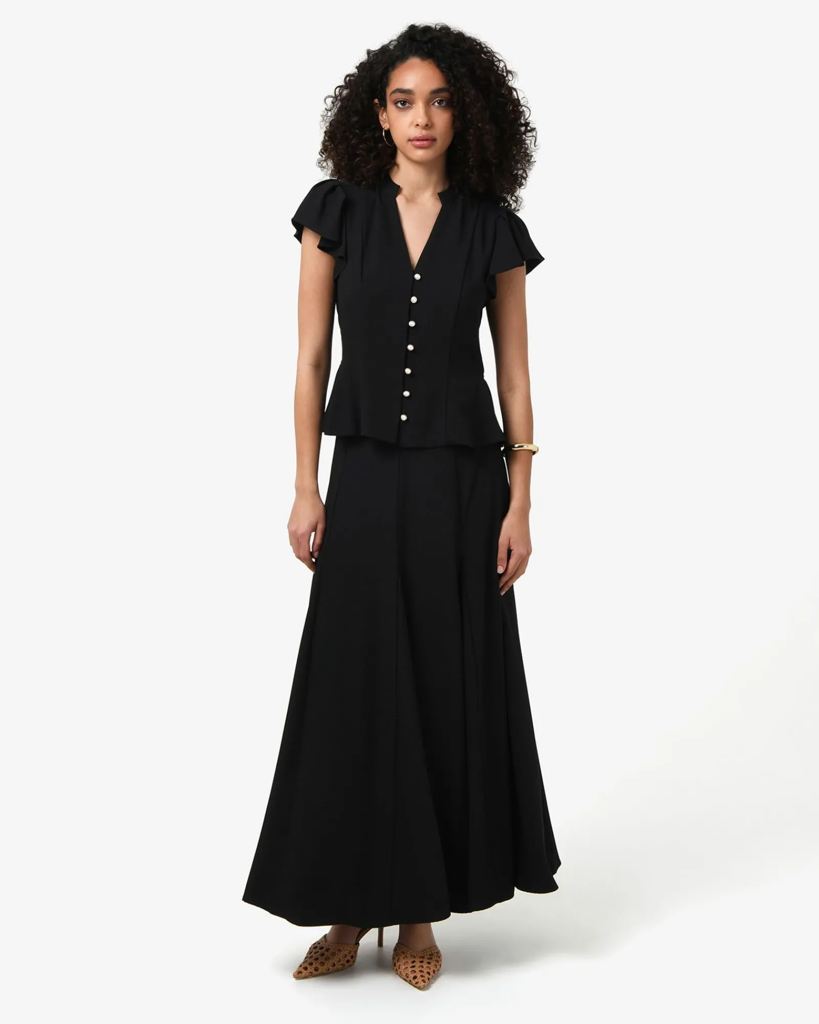 Forcast Carissa Gathered Sleeve Top* T-Shirts & Tops|Work Tops