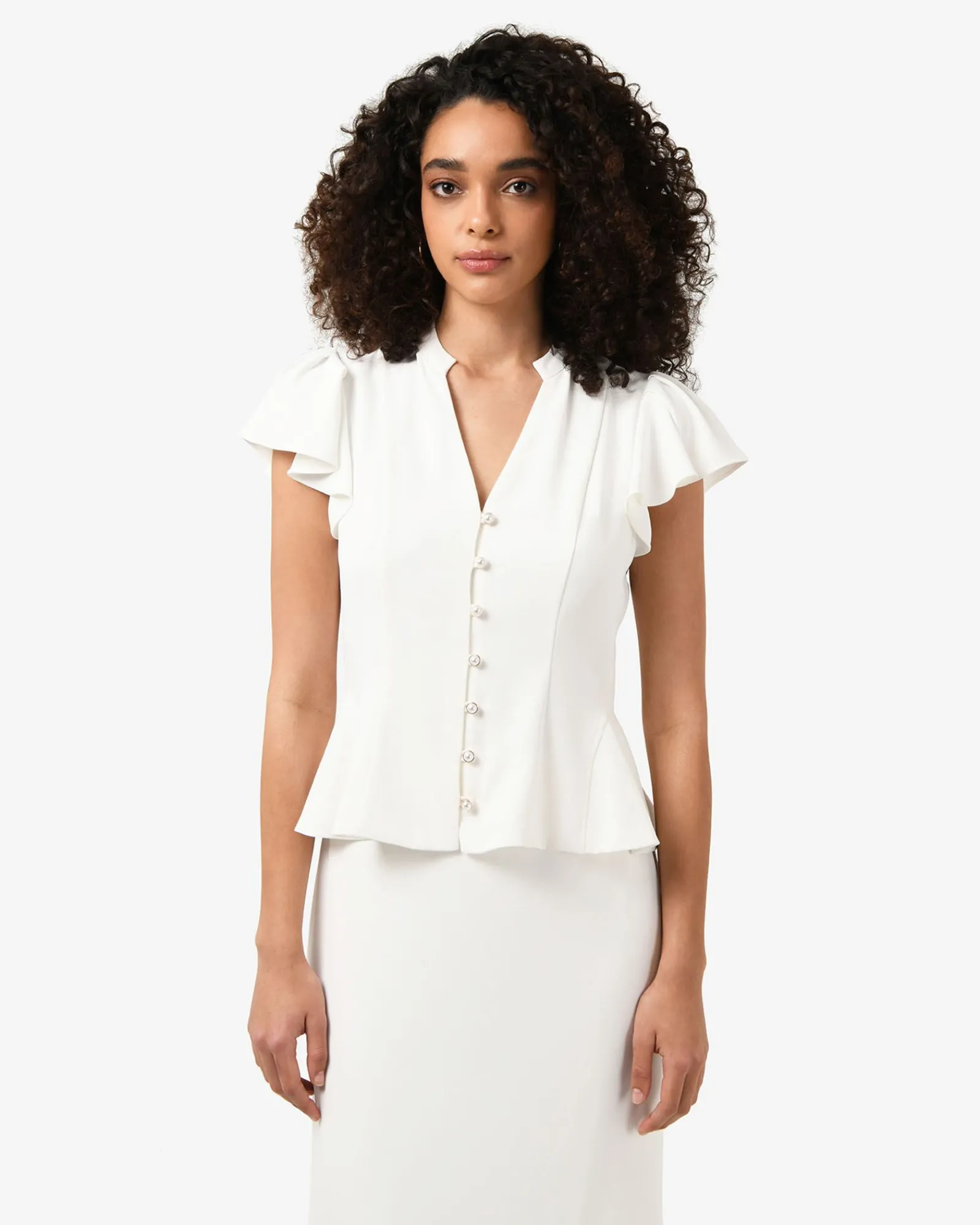 Forcast Carissa Gathered Sleeve Top* T-Shirts & Tops|Work Tops