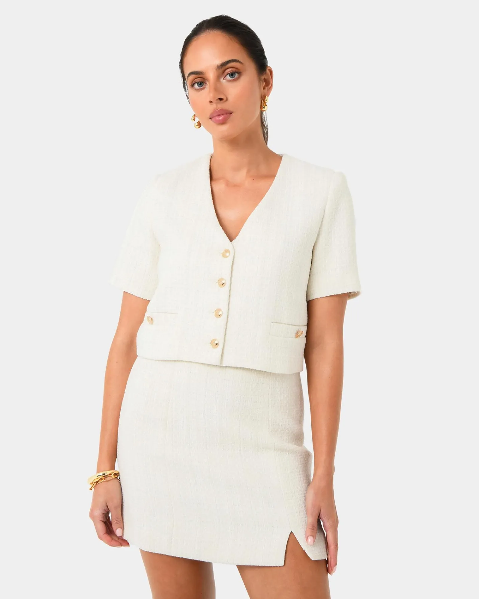 Forcast Carmen Tweed A-line Skirt* Mini Skirts|Work Skirts