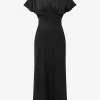 Forcast Catalina V-neck Satin Dress* Midi Dresses|Midi Dresses