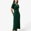 Forcast Catalina V-neck Satin Dress* Midi Dresses|Midi Dresses