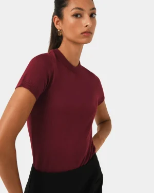 Forcast Catherine Short Sleeve Knit* T-Shirts & Tops|Work Tops