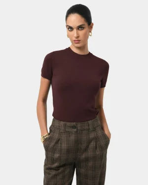 Forcast Catherine Short Sleeve Knit* T-Shirts & Tops|Work Tops