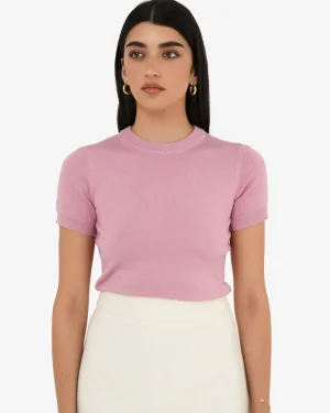 Forcast Catherine Short Sleeve Knit* T-Shirts & Tops|Work Tops