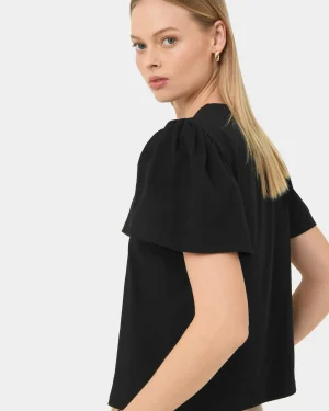 Forcast Cayla Gathered Sleeve Tee* T-Shirts & Tops|Work Tops