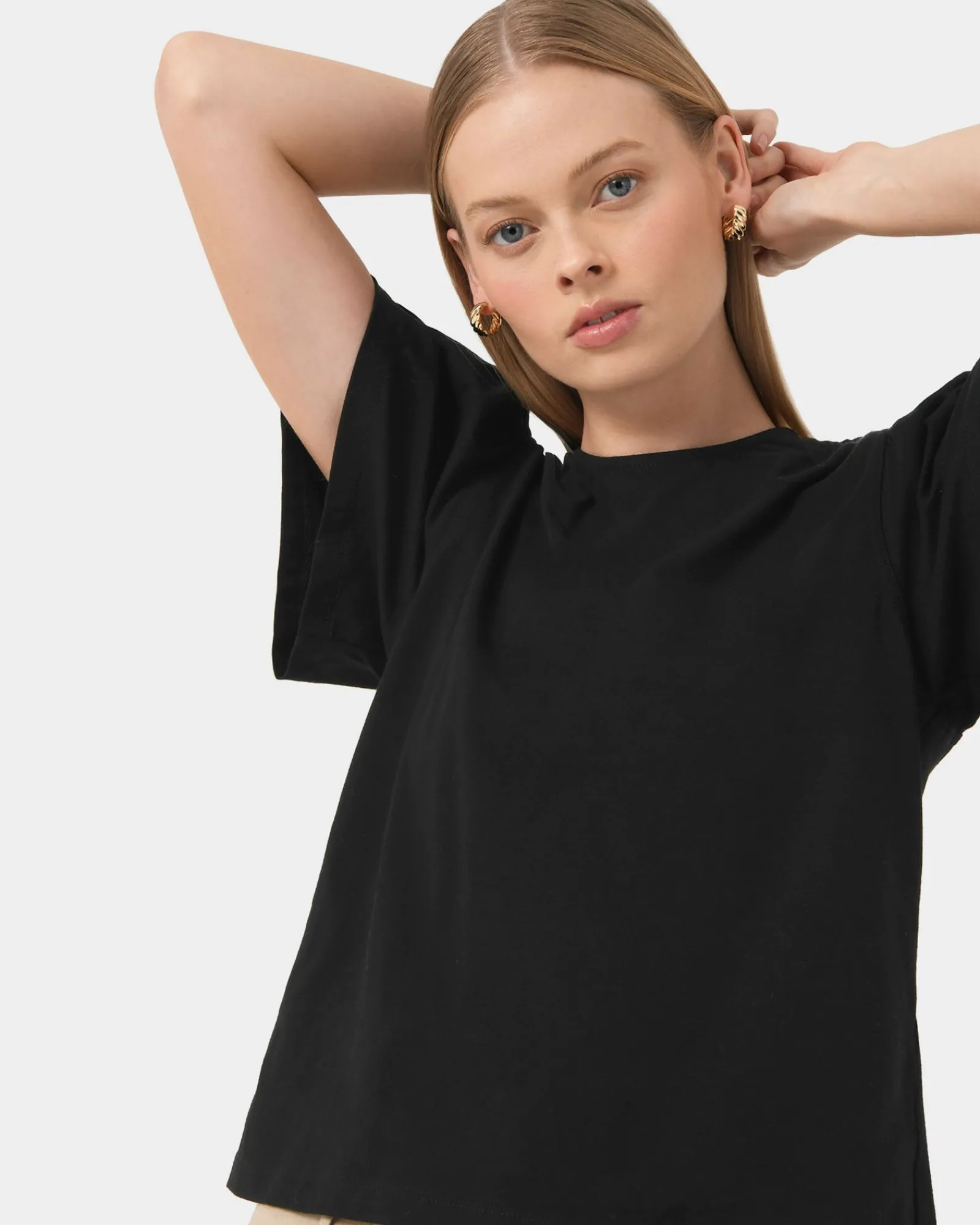 Forcast Cayla Gathered Sleeve Tee* T-Shirts & Tops|Work Tops
