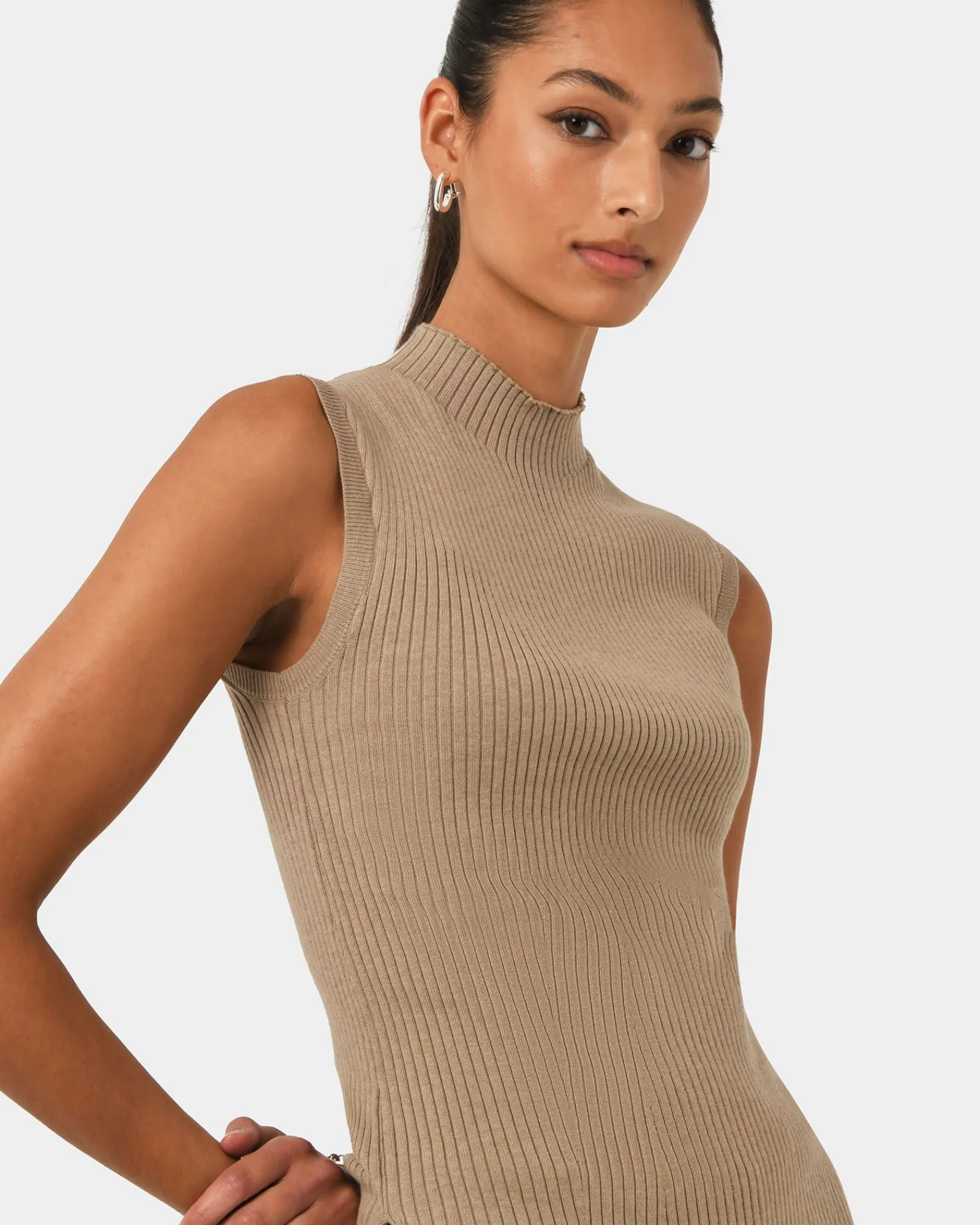 Forcast Charm Mock Neck Knit* T-Shirts & Tops|Work Tops