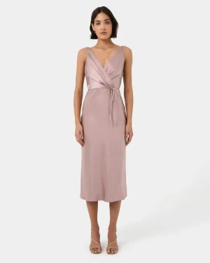 Forcast Cherish Tie-waist Midi Dress* Midi Dresses|Midi Dresses