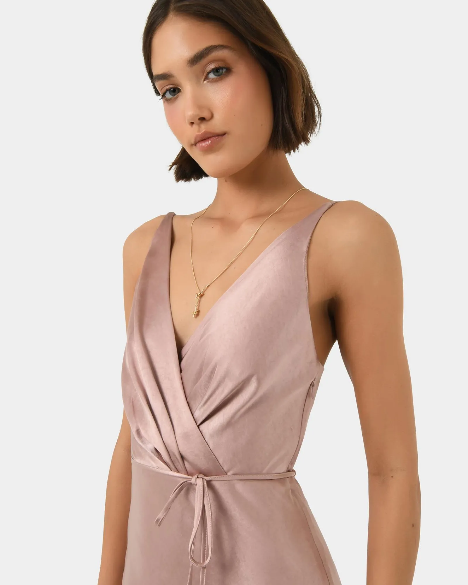 Forcast Cherish Tie-waist Midi Dress* Midi Dresses|Midi Dresses