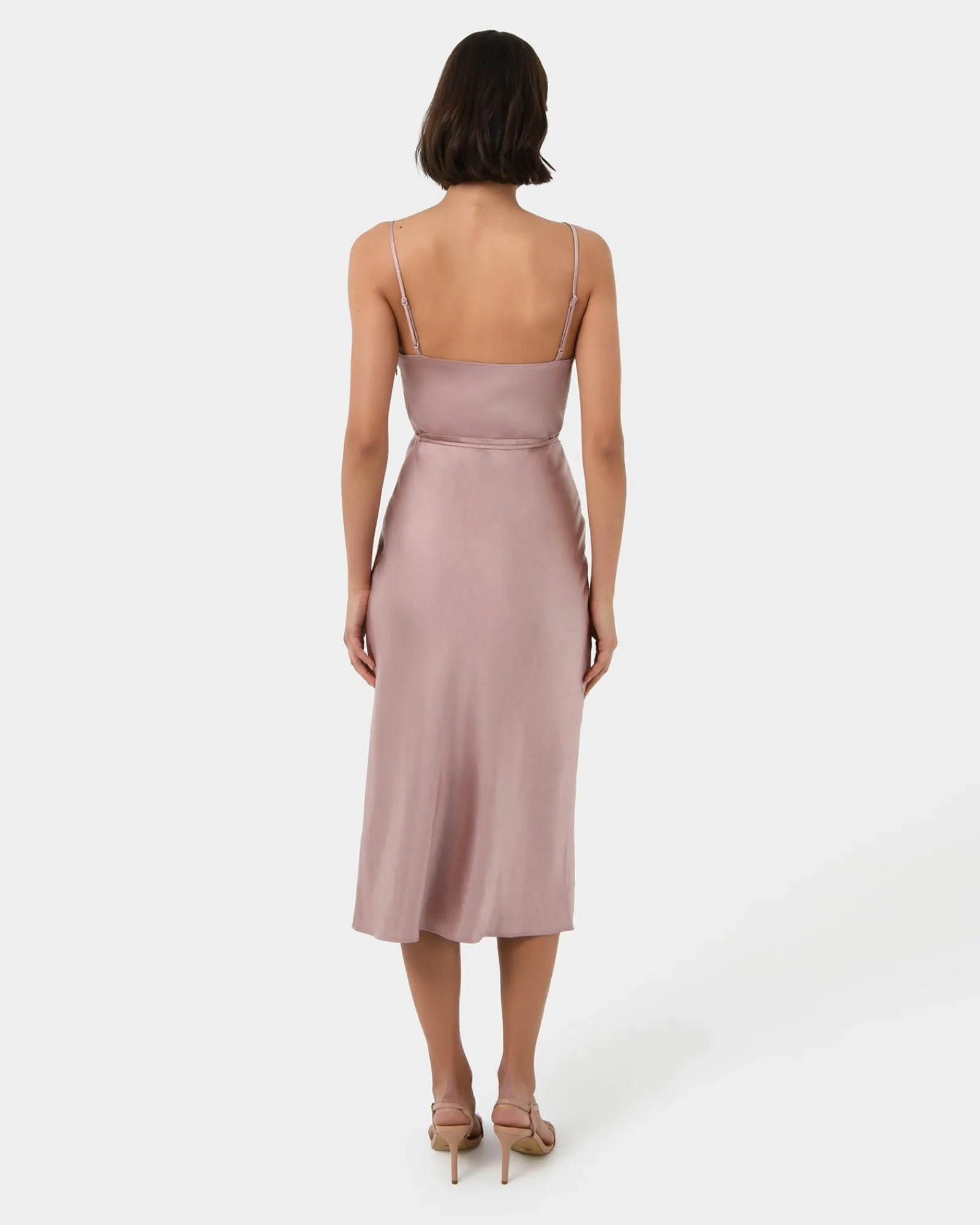 Forcast Cherish Tie-waist Midi Dress* Midi Dresses|Midi Dresses