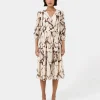 Forcast Cleo V-neck Dress* Midi Dresses|Midi Dresses