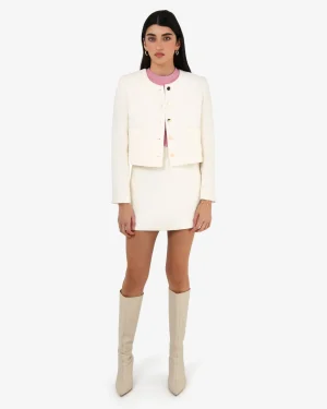 Forcast Cynthia Crop Tweed Jacket* Long Sleeve Tops|Jackets & Blazers