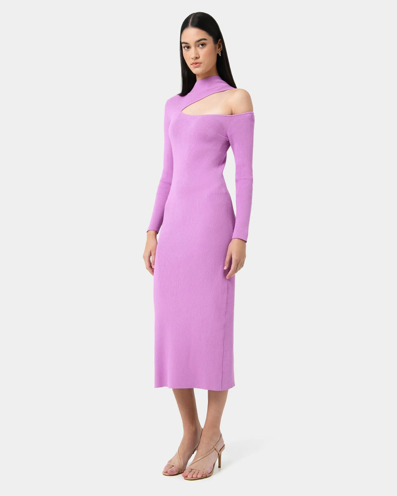 Forcast Destiny Cut Out Knit Dress* Midi Dresses|Midi Dresses
