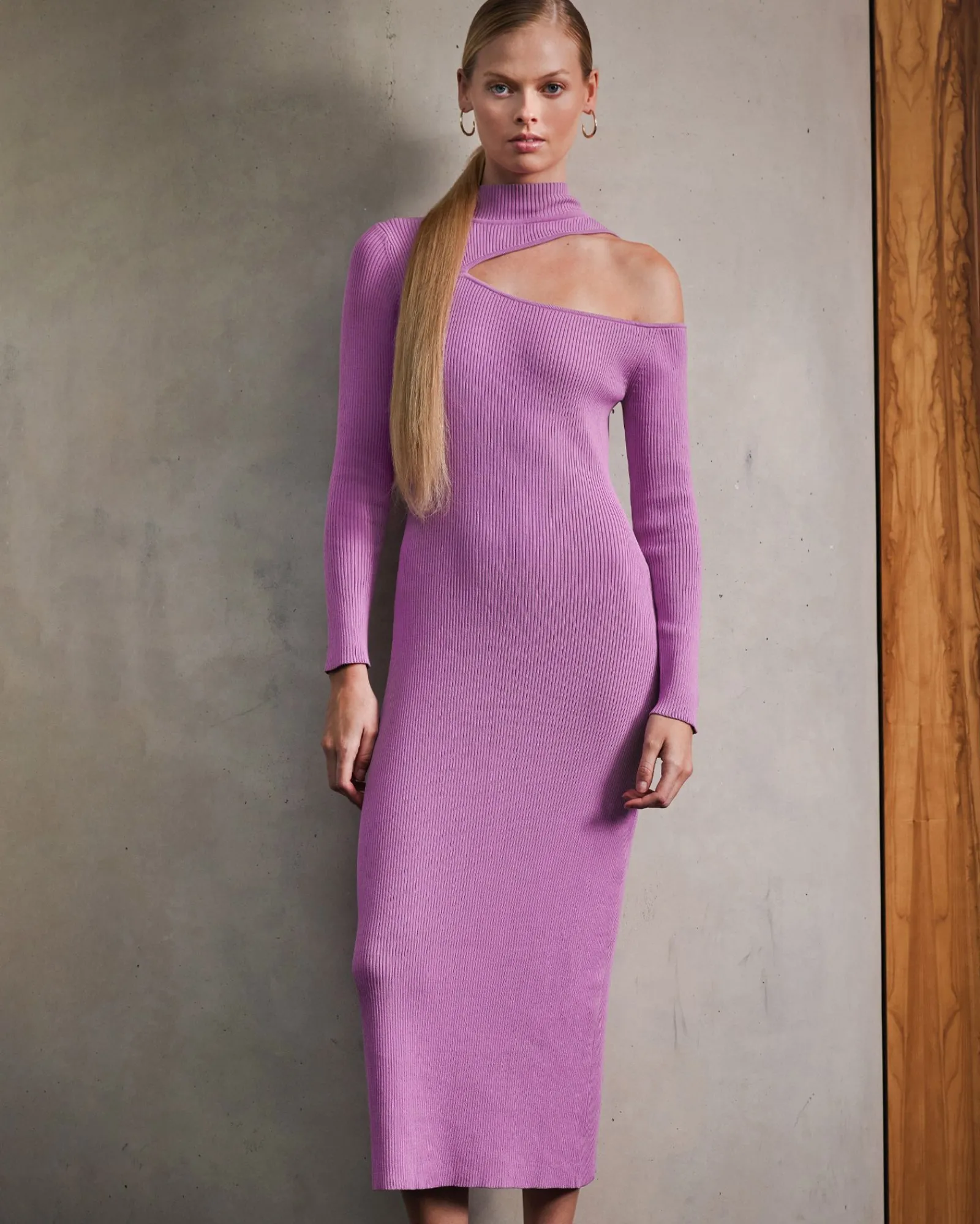 Forcast Destiny Cut Out Knit Dress* Midi Dresses|Midi Dresses