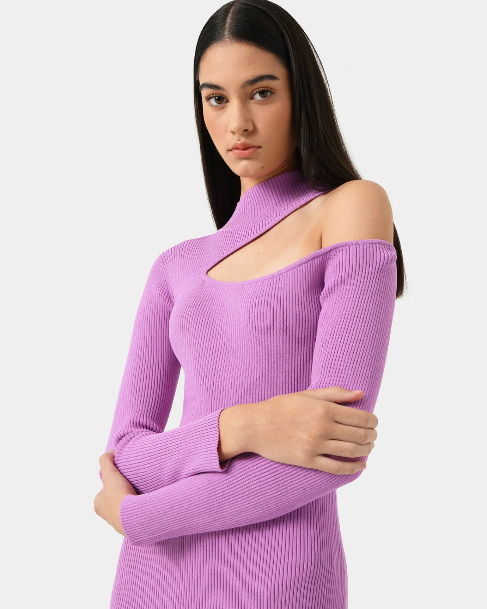 Forcast Destiny Cut Out Knit Dress* Midi Dresses|Midi Dresses