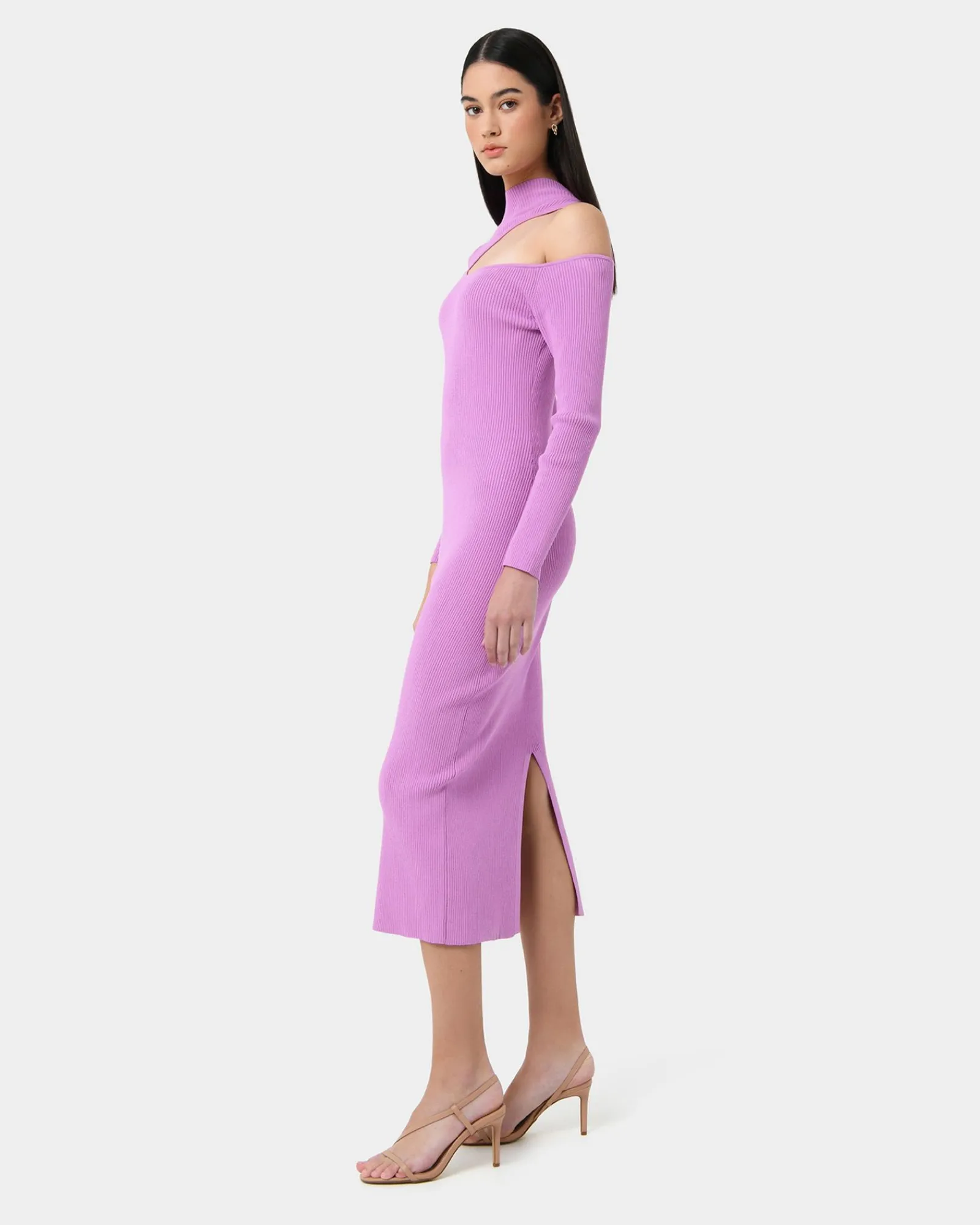 Forcast Destiny Cut Out Knit Dress* Midi Dresses|Midi Dresses