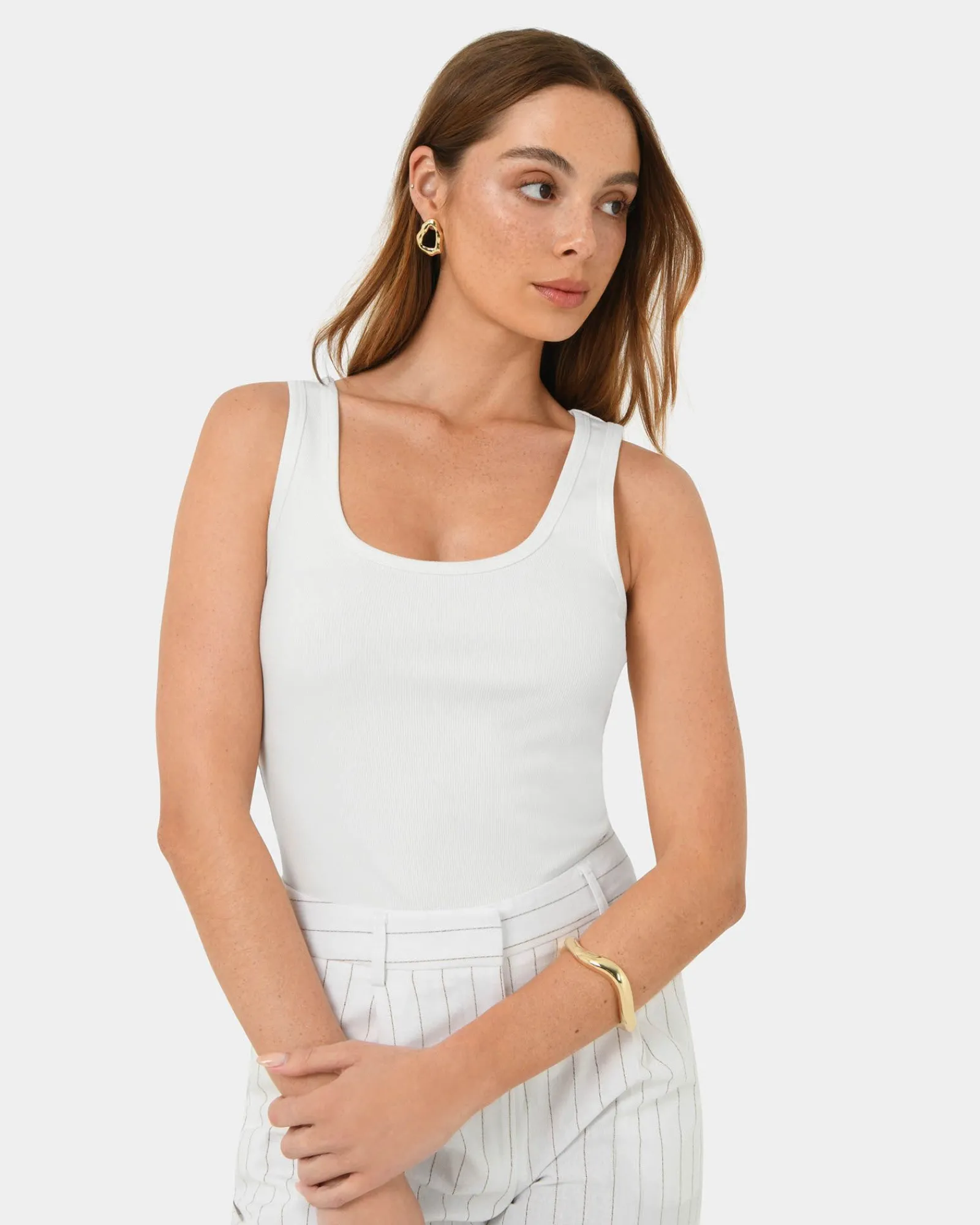 Forcast Devin Ribbed Singlet Top* T-Shirts & Tops|Work Tops